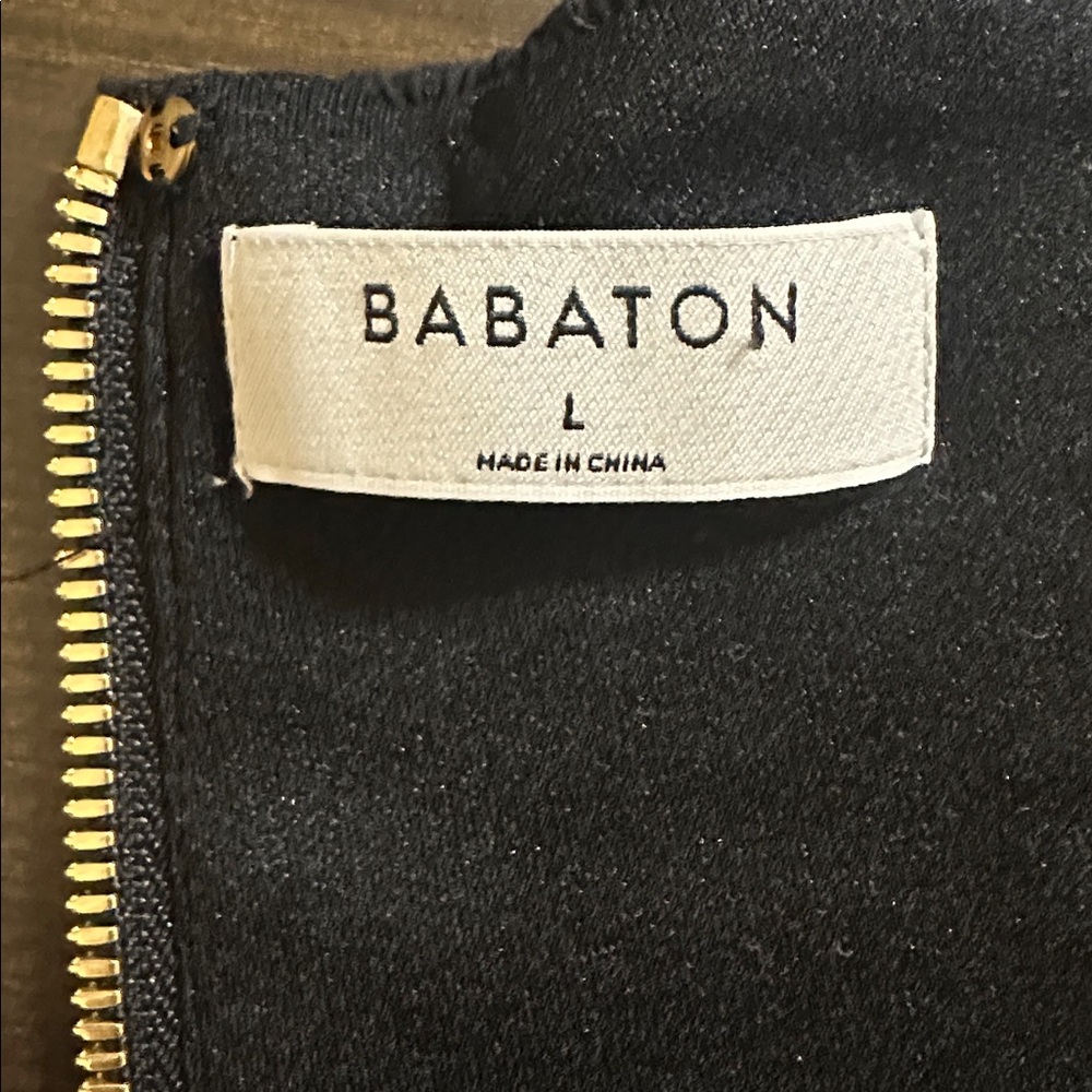 Babaton Black Camisole Cropped Women's Top Zip Back Large - Picture 6 of 6